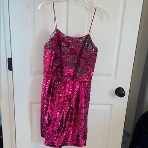 10 Crosby Derek Lam Fuchsia Sequin Dress